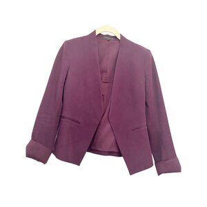 Theory Wine Colored Cropped Blazer 00 euc